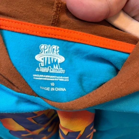 Space Jam Taz Hood Youth Shirt Size 10 Long Sleeve T-Shirt Throw Back 90’s - Picture 4 of 4